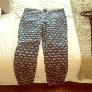 J crew martie fit pant elephant print TALL 16